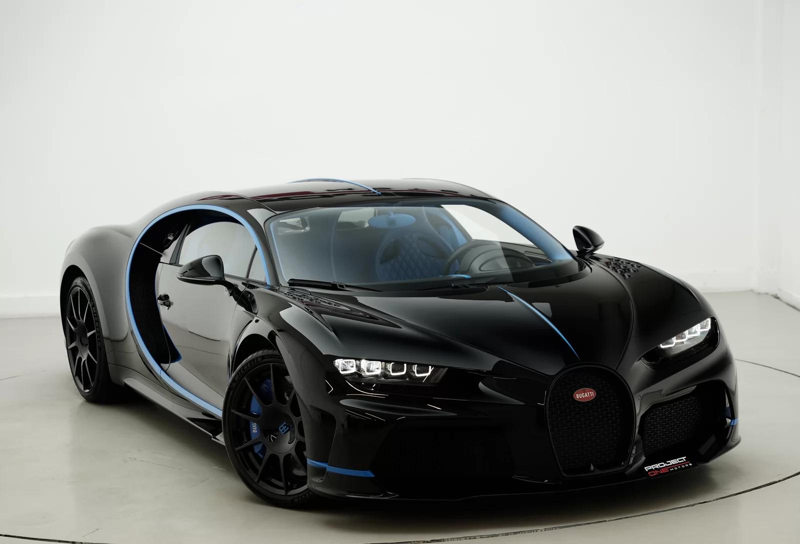 The Bugatti Chiron Supersport straight out of camera - flat, before the grade.